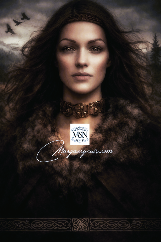 Chocker païen en cuir repoussé