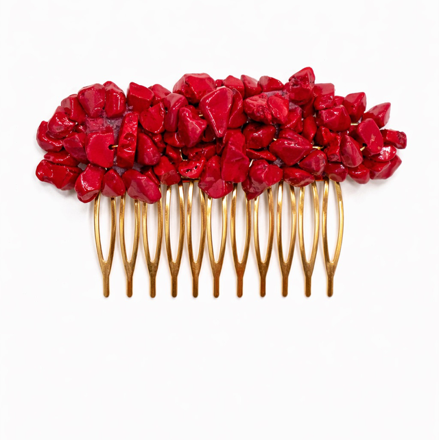 Peinecillo piedras rojas 