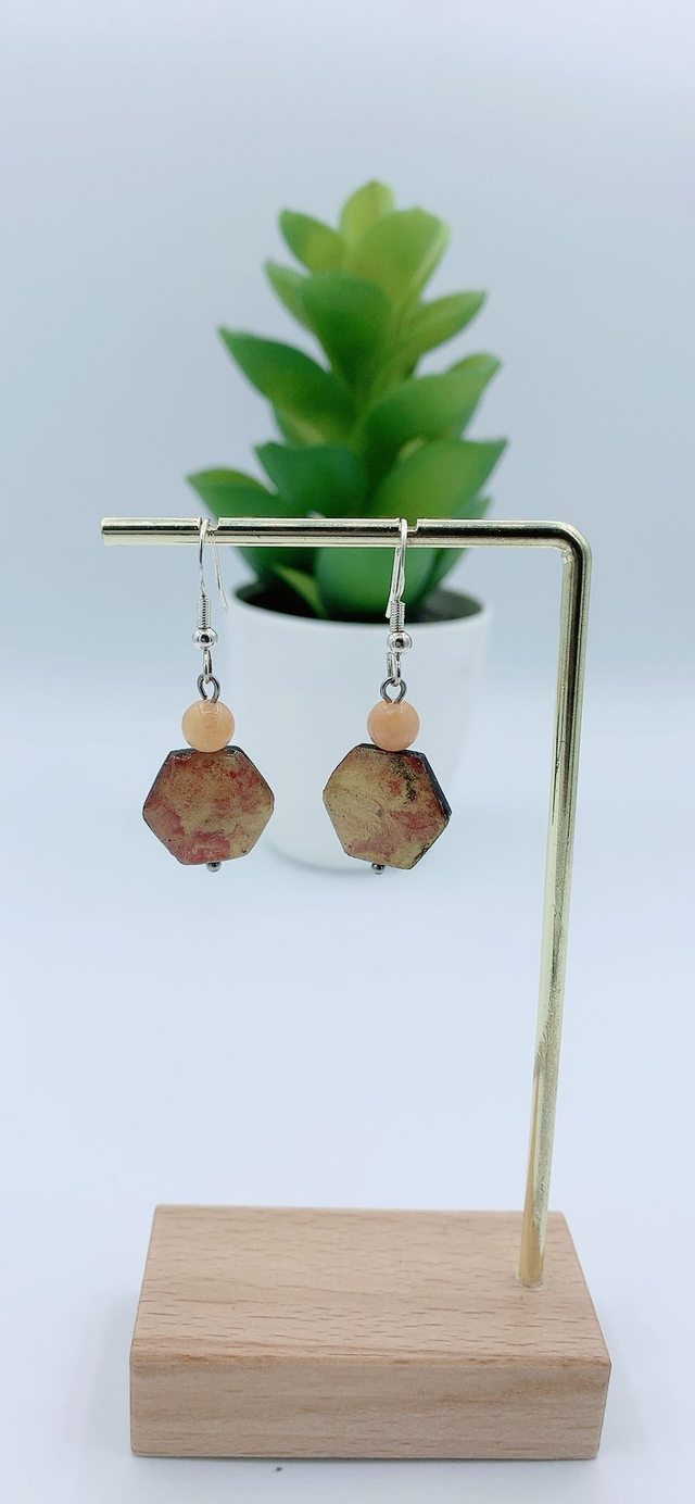 Boucles avec Agate Jaune 