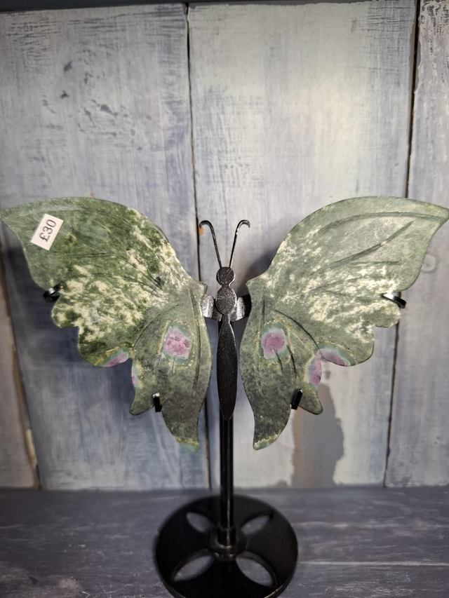 Ruby in Fuchsite Butterfly 