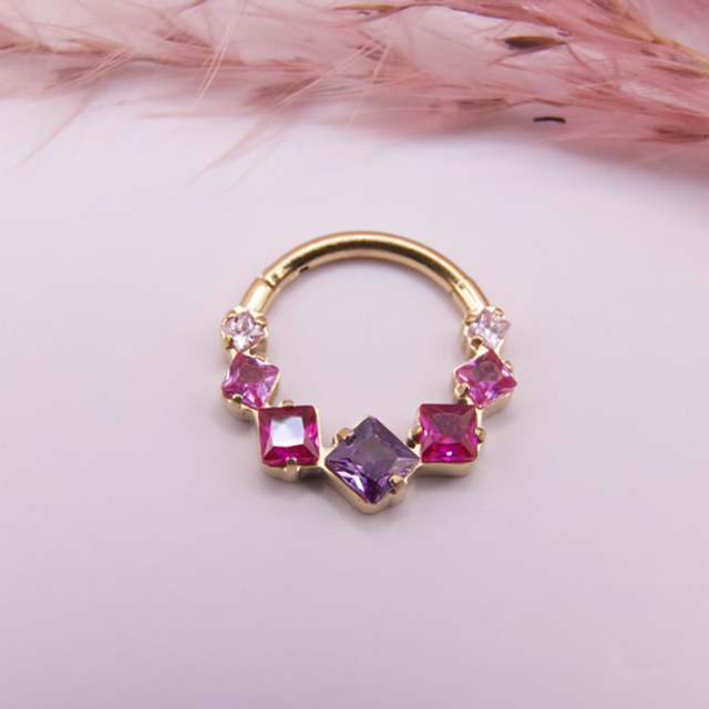 Anneau clicker SquareCollar Fushia
