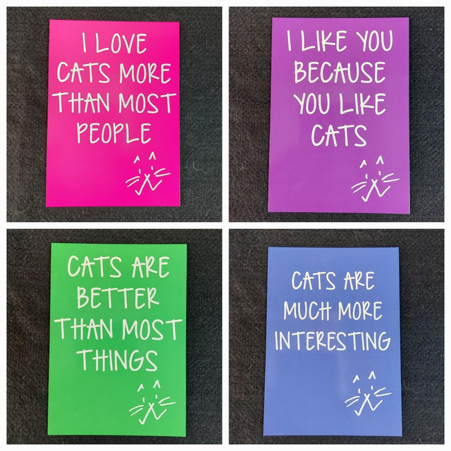 Postcards: Cat Quips, 4 cards 