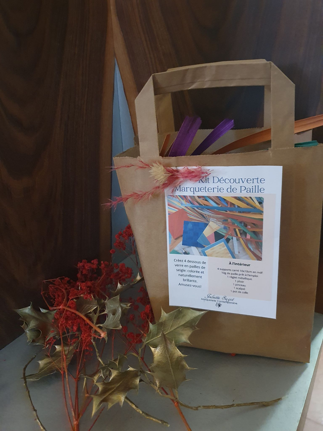 Kit de marqueterie de paille