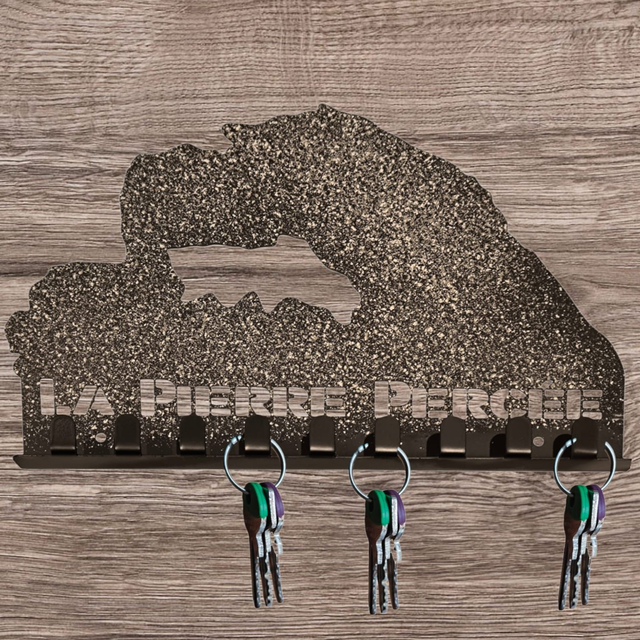 Découpe laser (accroche clé) Pierre Percée