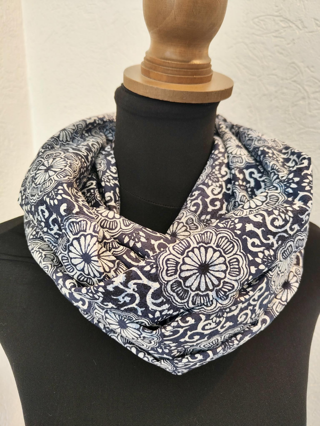 Tour de cou léger mandala jeans