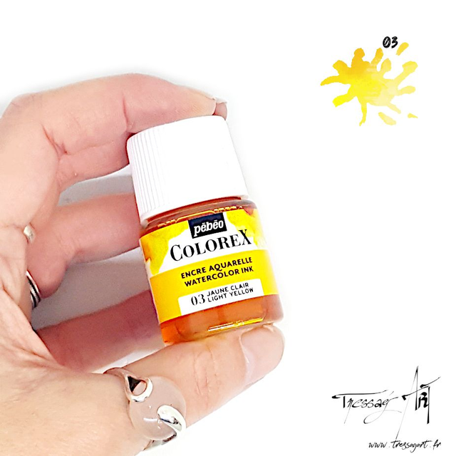 PEBEO - ENCRE AQUARELLE COLOREX 20mL JAUNE CLAIR - PB034003