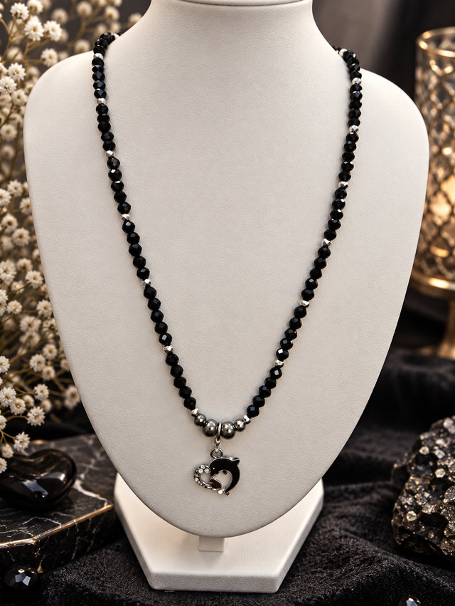 Collier coeur dauphin