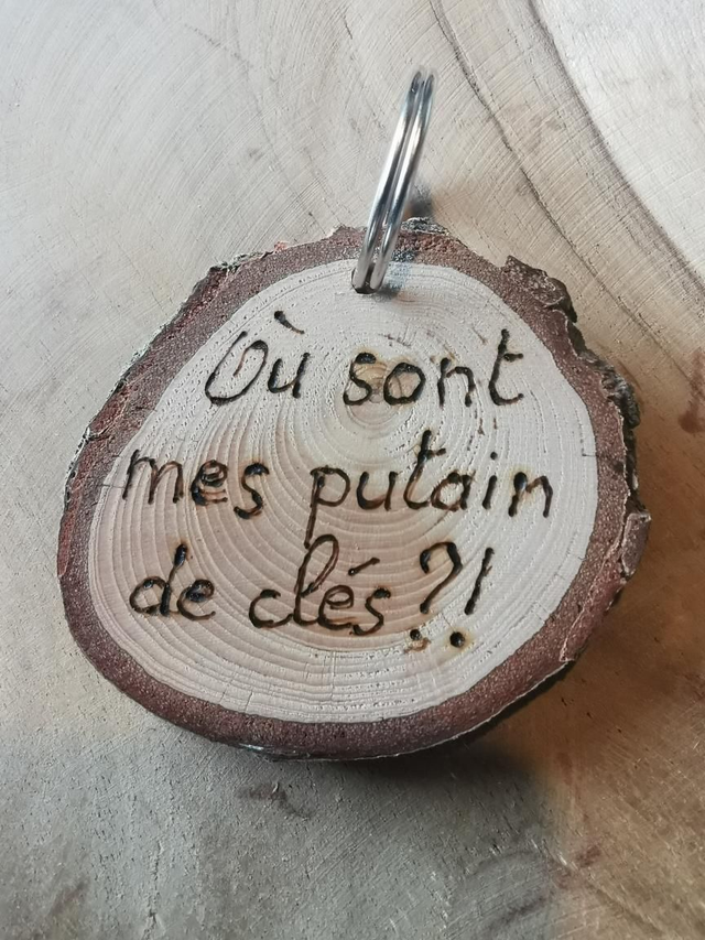 Porte clé bois où sont
