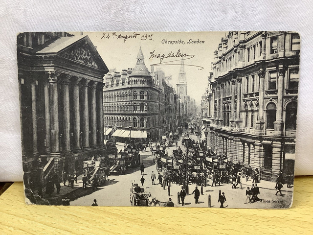 Cheapside, London,  Posted 1905 Antique Valentines Series Postcard Our Ref A60 £2.75