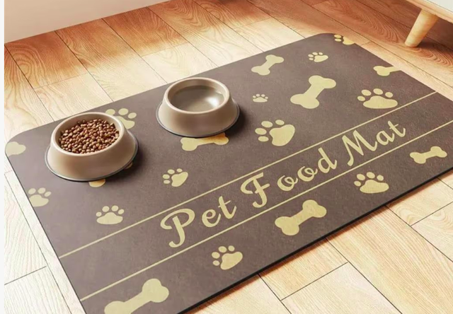 Voermat / placemat voor honden waterbestendig (60x40cm) kleur donkerbruin
