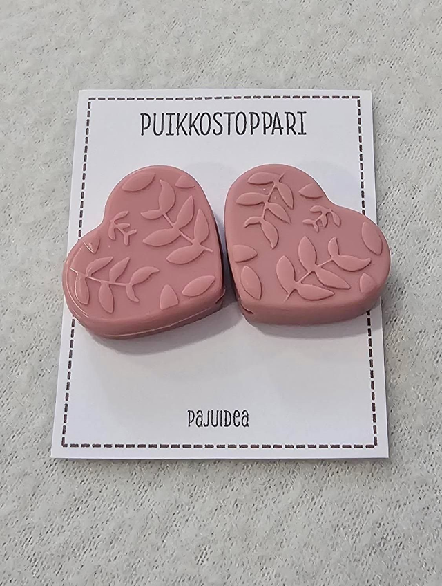 Sydän-puikkostopparit, Roosa – Estä silmukoiden karkaaminen