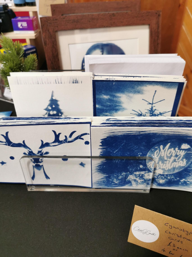 Cyanotype Xmas Cards