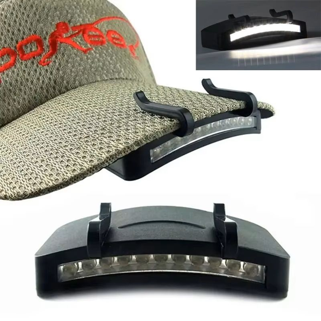 Lampe de casquette à clipser à 11 LED
