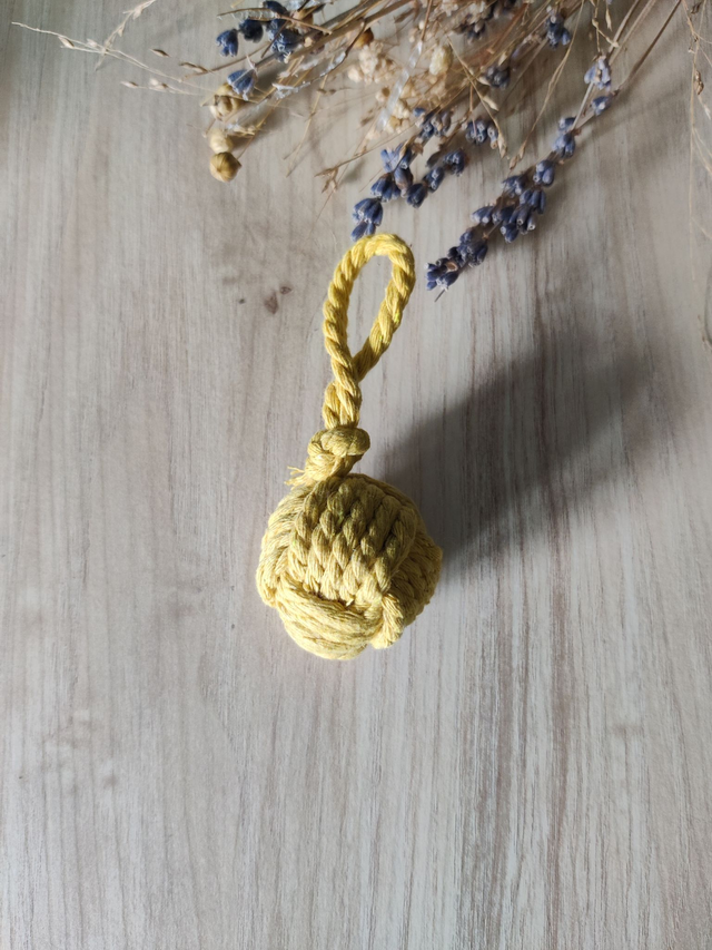 Porte-clés - Pomme de touline - Moutarde