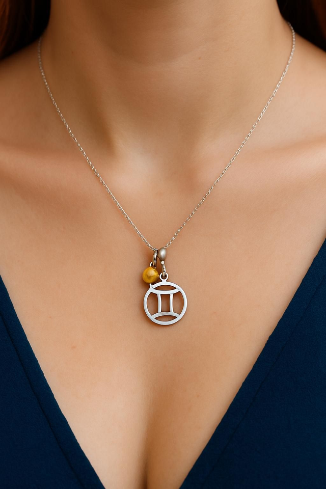 Collier Pierre Porte-Chance – Gémeaux