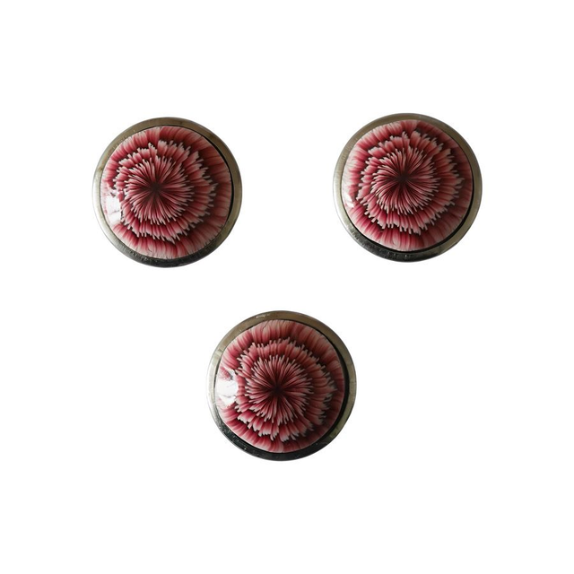 Bouton pression dahlia rose