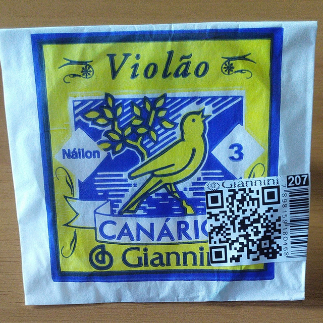 Corda 3ª SOL Avulsa Violão Nylon Canário Cód 207