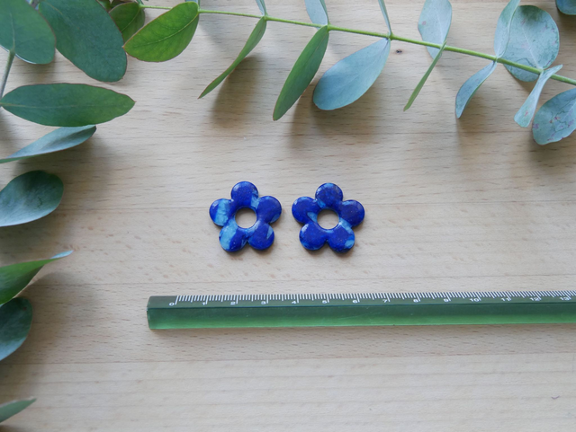 Bloom 5 pétales bleu encre