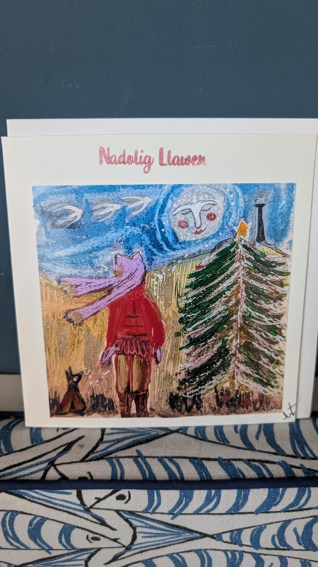 Art Full Moon Pen Dinas card Creative Cat's by Wendy