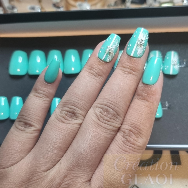 Mix Pearl green little coffin xs