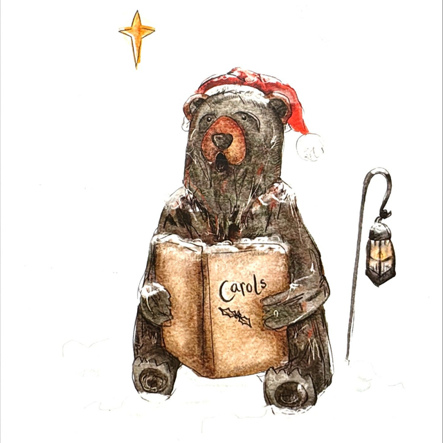 Christmas Cards - our adorable bears given a charming Christmas makeover!