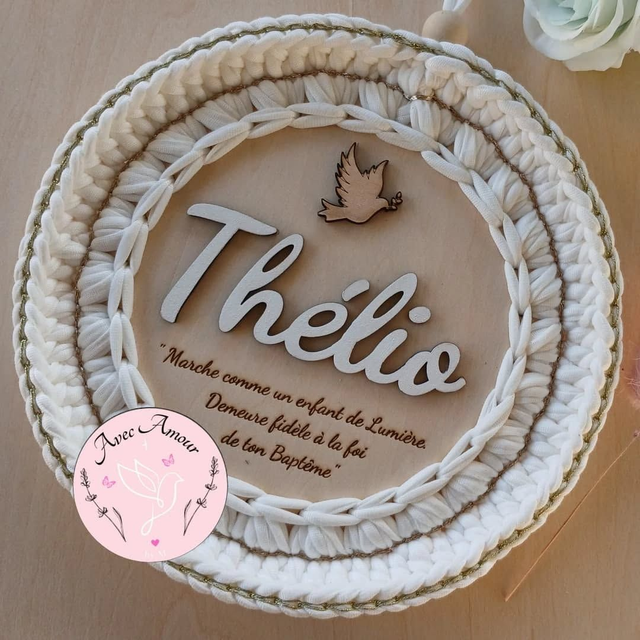 Plaque Baptême Personnalisée