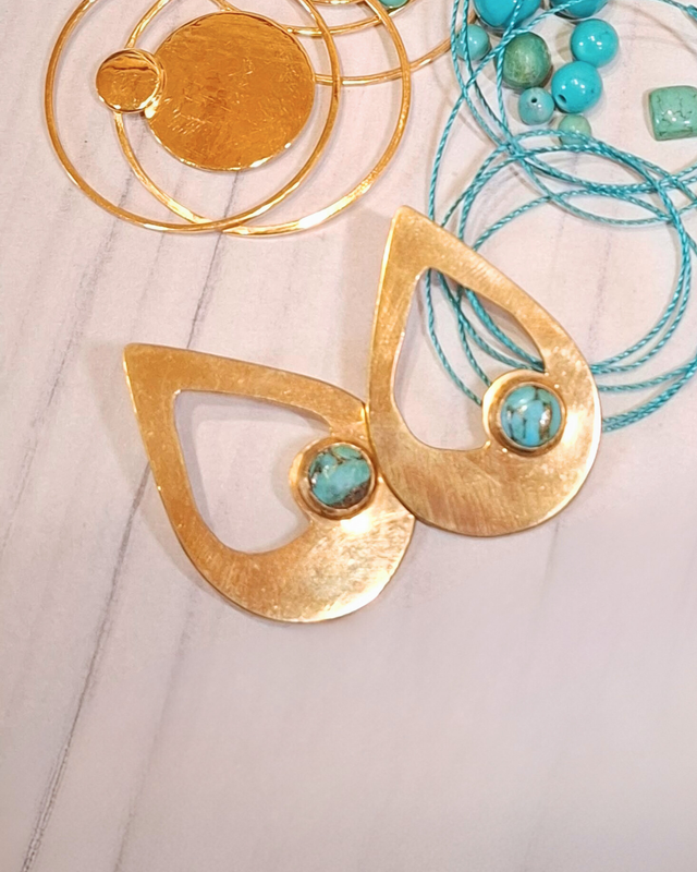 Boucles d'oreille Elégance de Turquoise