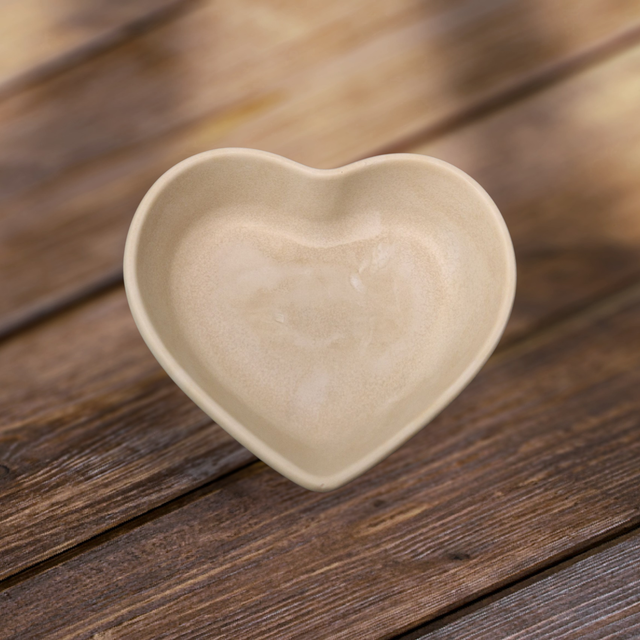 Herzschale creme/beige