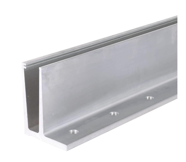 5m F Type Silver Slim Balustrade Channel System BASE FIX