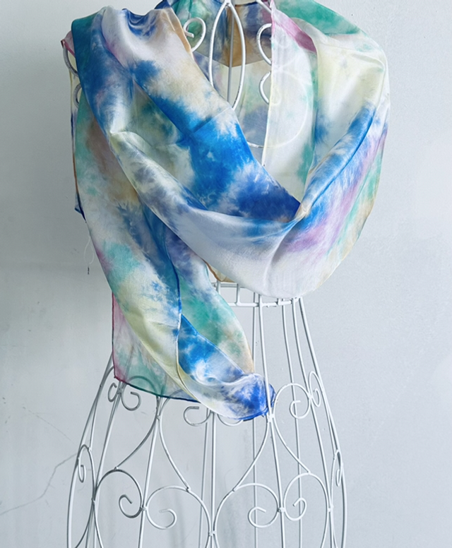 Écharpe en Pongé de Soie ‘Ses Promesses ‘ 2 Cor.1.20 (Nouveauté) Soie semi légère