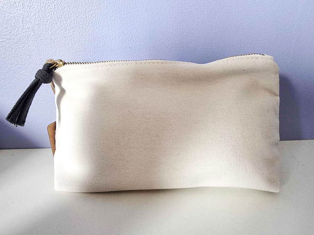 Trousse 100% coton 24,5x11,5 cm (à personnaliser)