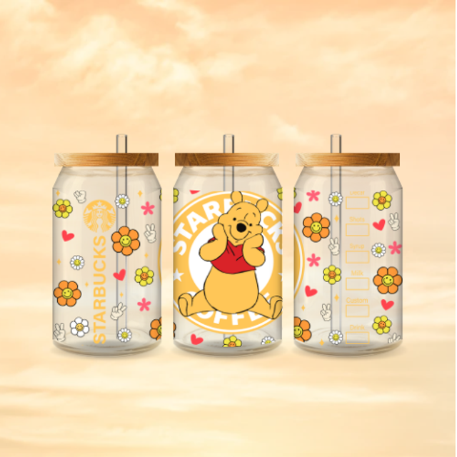 Verre canette givré Starbuck Winnie