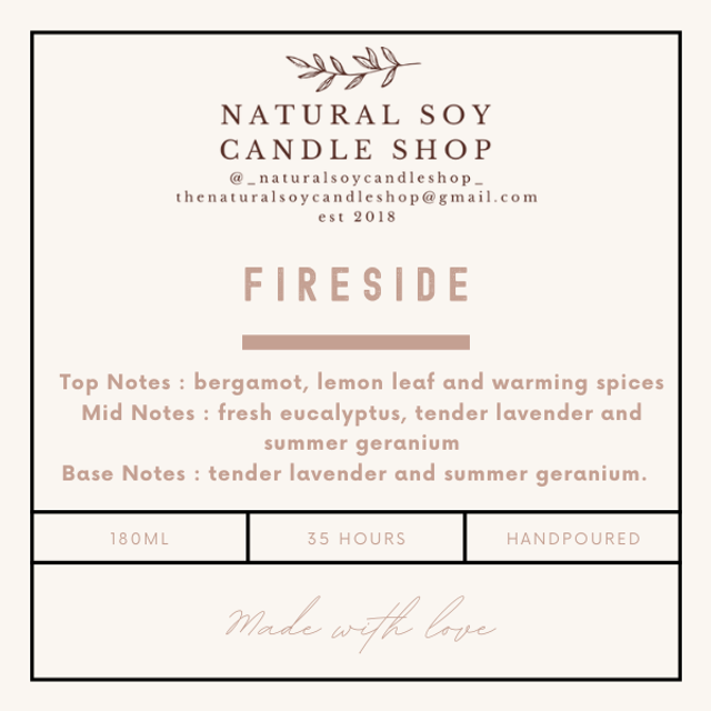 Fireside Soy Candle in Amber Jar