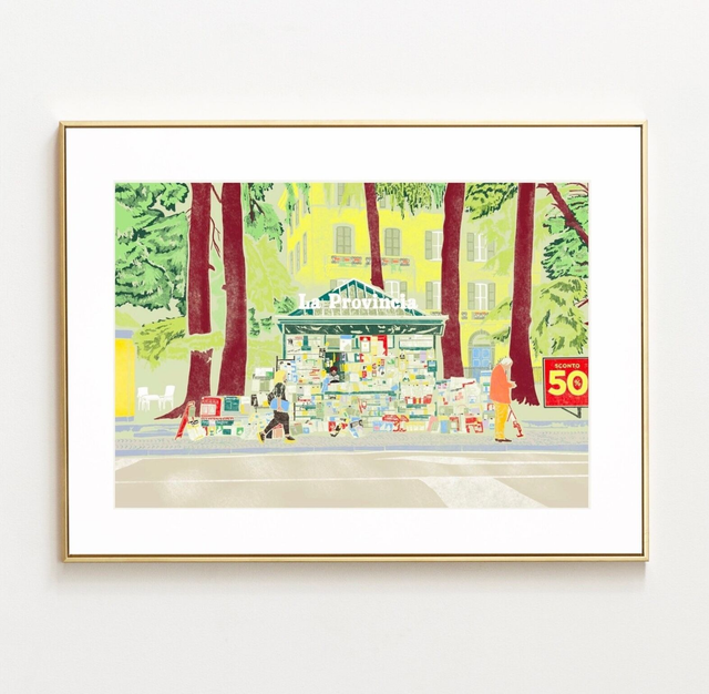 Newspaper Stand in Como, Italy