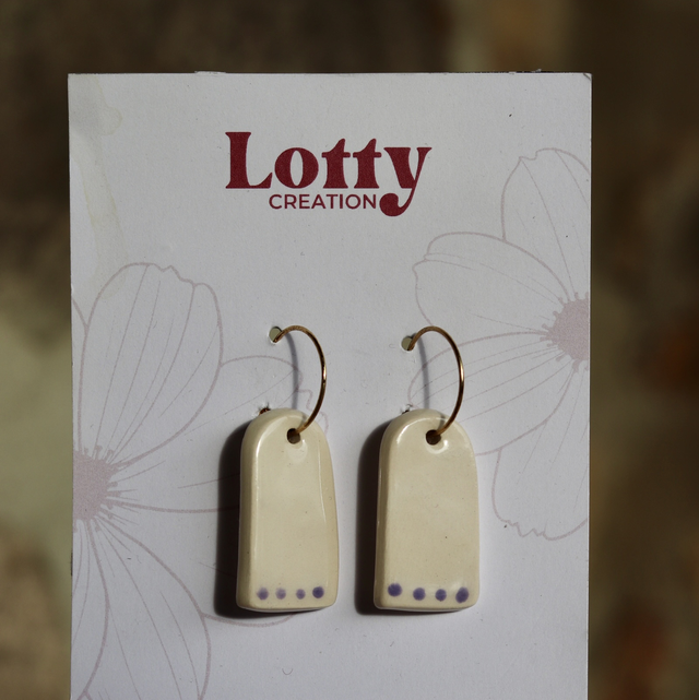 Boucles d’oreilles en faïence - ancienne collection 