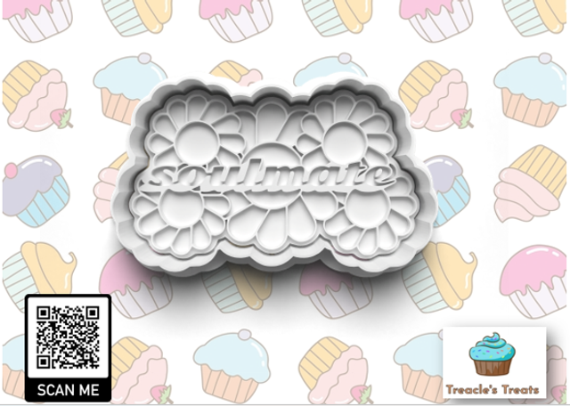 Soulmate fondant/cookie stamp with cutter