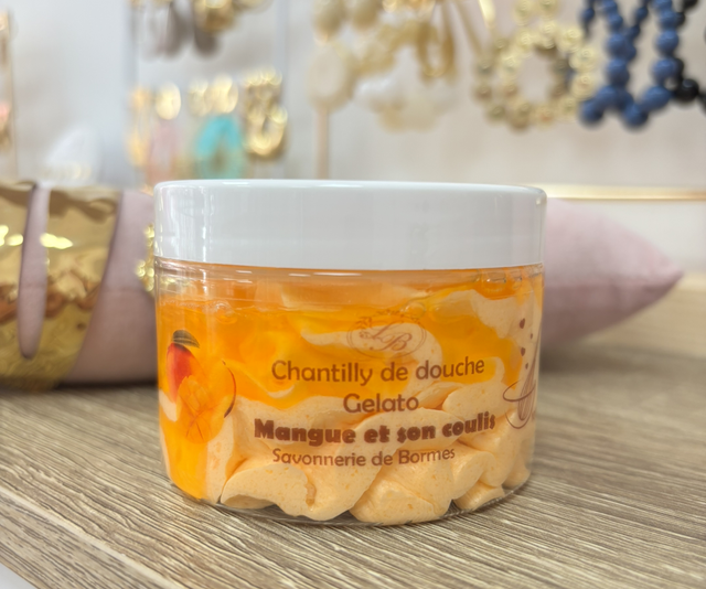 Chantilly de douche mangue et son coulis 