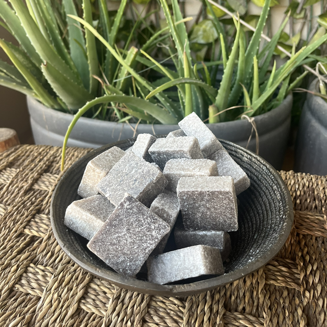 Natural black amber perfume block