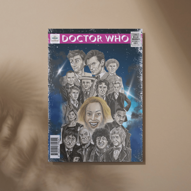 Doctor Who Retro Comic Cover Design