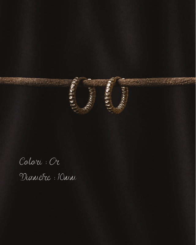 Anneau cristallisé • Doré