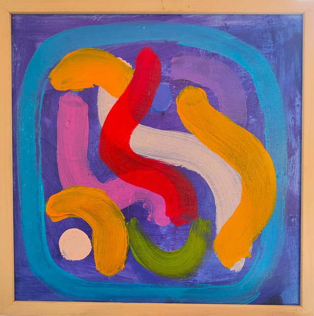 Niezwykłe DNA III, 40x40 akryl deska 2020 oprawiony