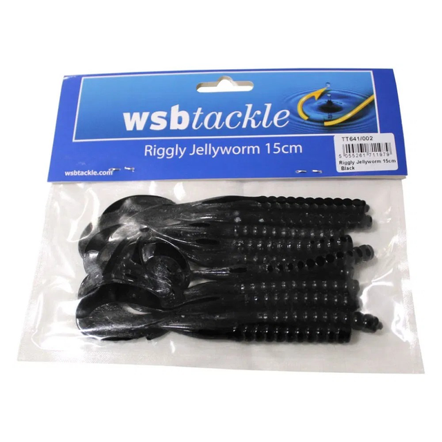 WSB RIGGLY JELLYWORM 15CM BLACK