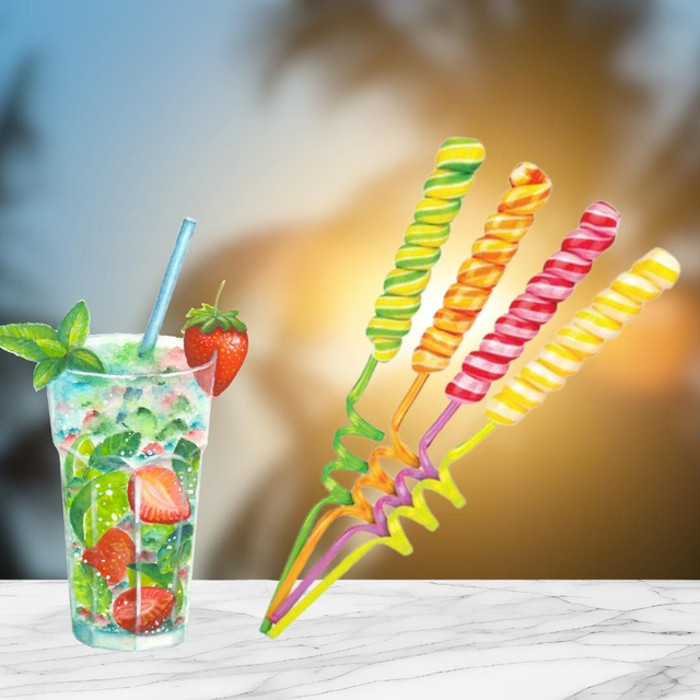 4 Sucettes 🍭 Grandes Taille Cocktail 🍸  