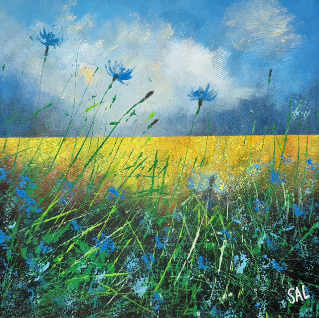 Print- Field- Cornflowers