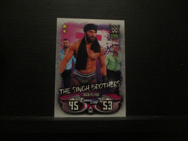 The Singh Brothers - Tag Teams Slam Attax Live Original Trading Card #345