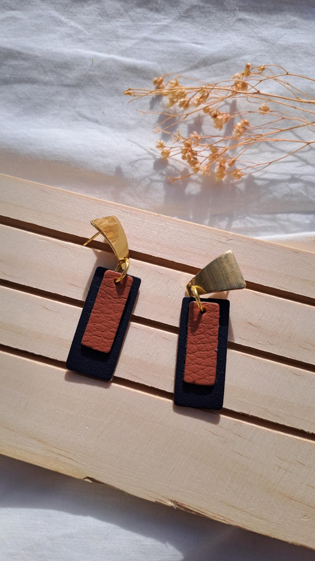 Boucles d'oreilles en matières végétales 