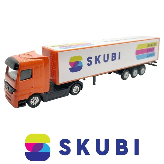 Reklamní kamion s návěsem Mercedes Actros - SKUBI.cz - model 1:87 H0