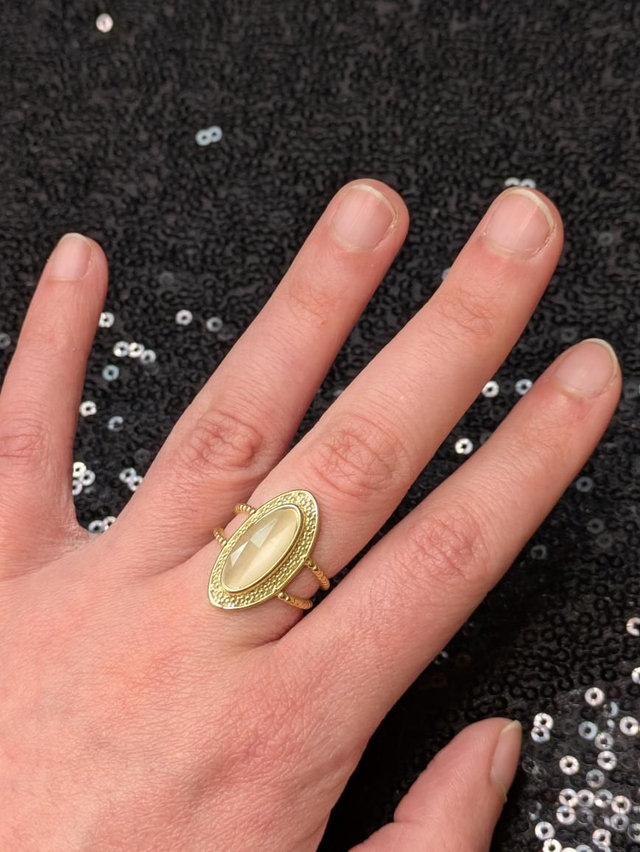 Bague oeil de chat facettes 