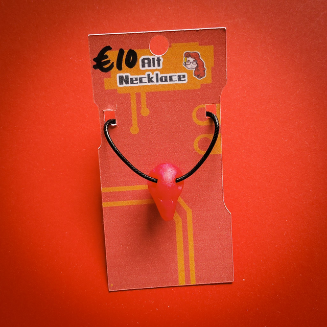 Bird Skull Red - Alternative - Necklace  [NL-ALT-BS-R]