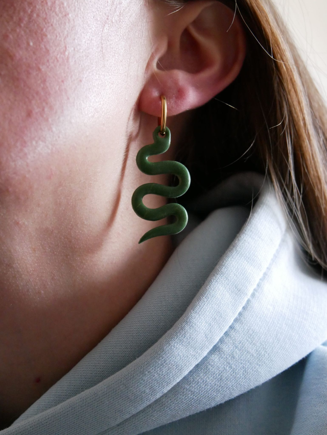 Serpents vert foncé